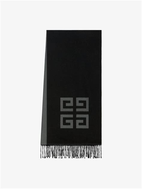 givenchy scsrve doubled g|GIVENCHY 4G double sided scarf in wool and cashmere.